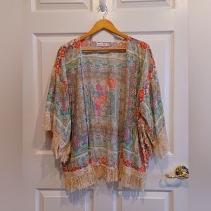 Grace & Lace Fringe Kimono OSFM